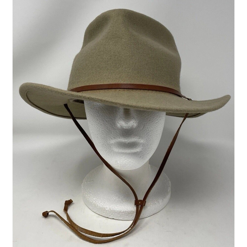 Yellow 108 Camel 100% Wool Fedora Hat Made In USA